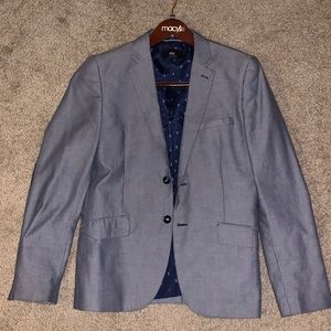 38R H&M sport coat; light blue/gray